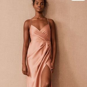 BHLDN Anthropologie Freya satin charmeuse in Sedona